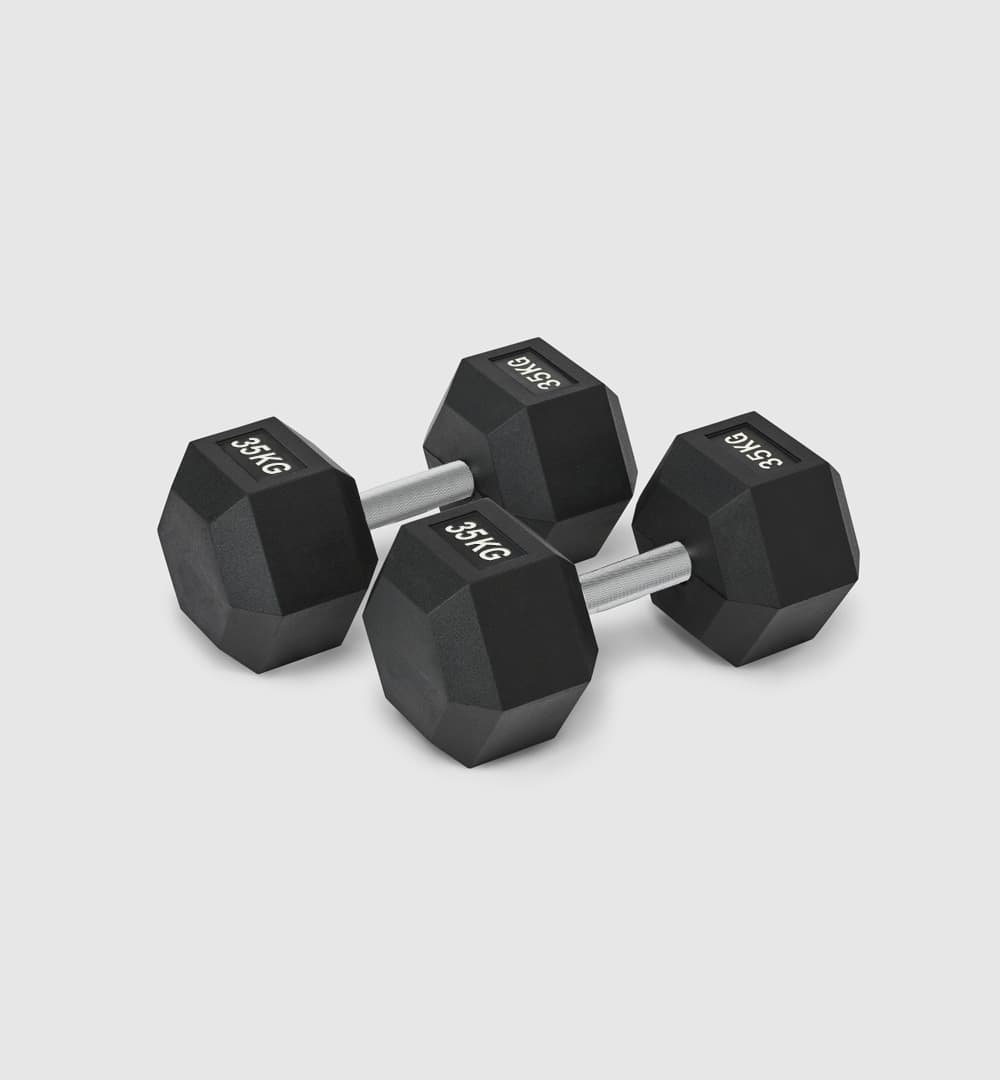 Premium Rubber Hex Dumbbell
