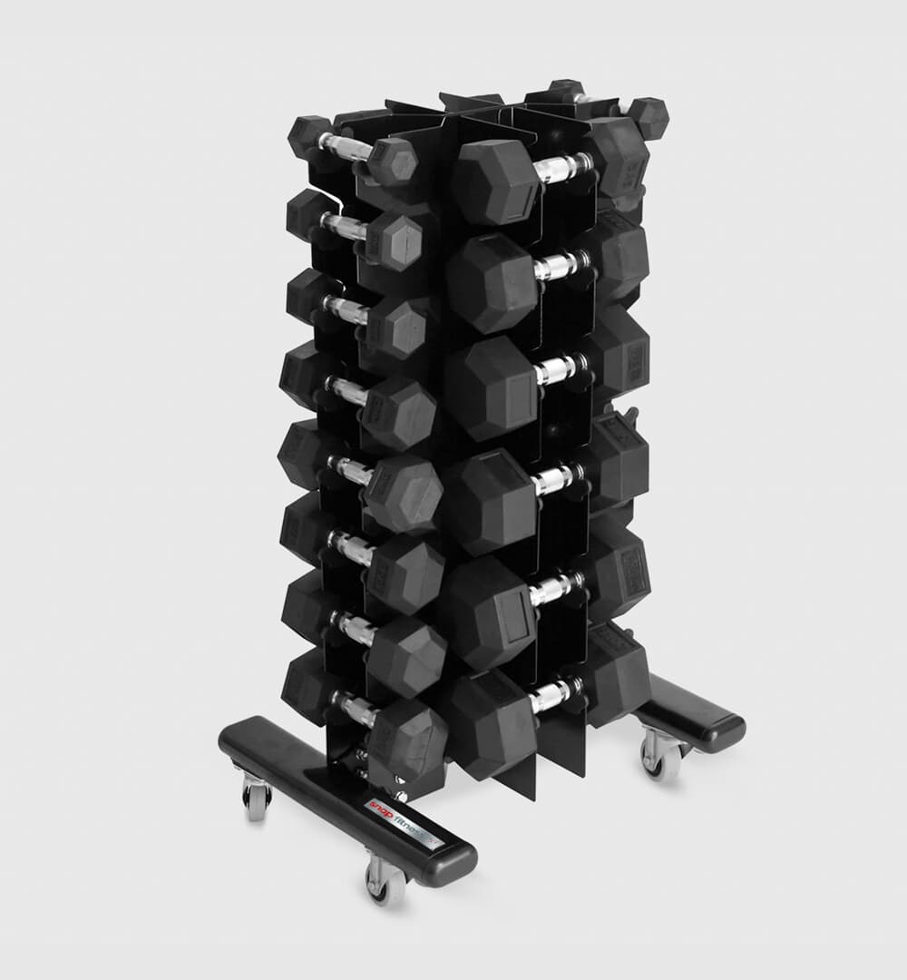 Vertical Dumbbell Rack - Portable (Four Sided)
