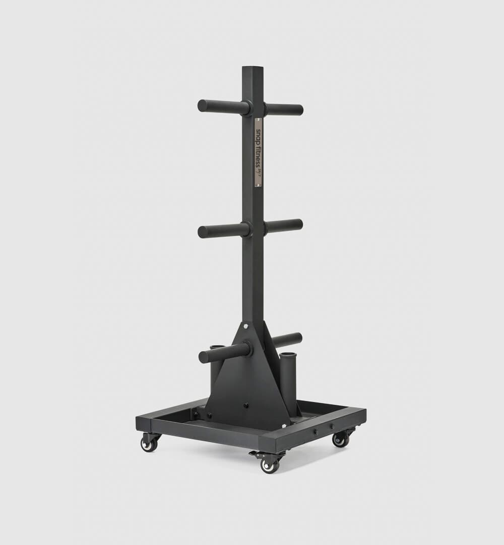 Olympic Weight Plate Tree Portable (6 Storage Pins, 2 Bar Storage)