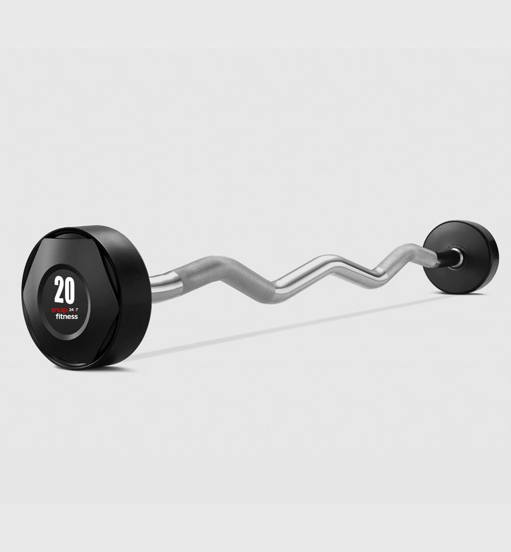 Rubber EZ Fixed Barbells