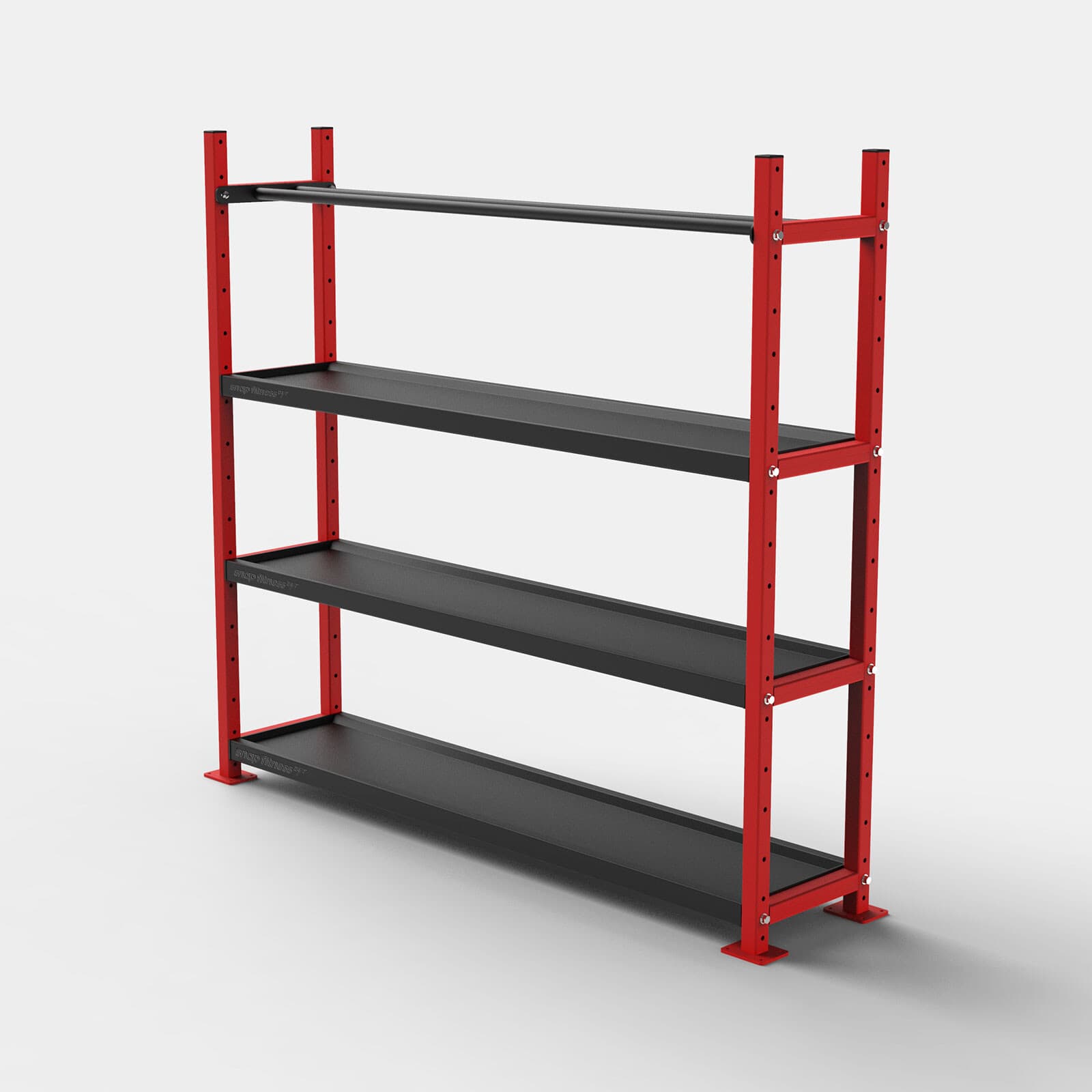 Modular Storage Rack - Complete (1/Dual Pipe, 3/Flat Shelf)