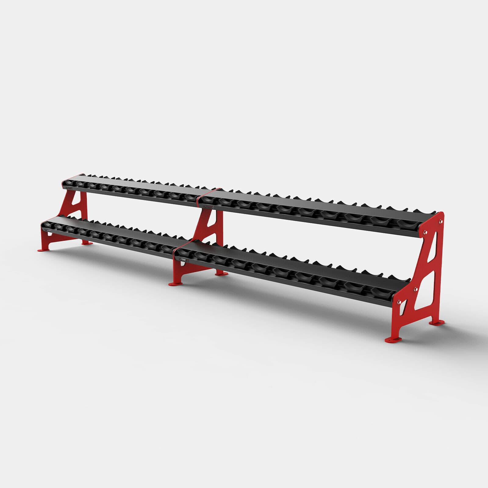Horizontal Dumbbell Rack - 2 Tier (20 Pair)